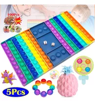 5 Kits De Teclado Grandes Pop It Toys Pop It Relief Toy Para