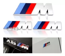 3 Emblema Adhesivo Para Bmw M Power De Metal De Tres Colore