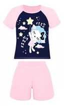 Pijama Lupo Infantil Feminino Curto 100% Algodão Menina Kids