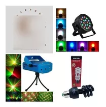 Lampara Luz Negra  + Flash Led + Laser Multipunto 