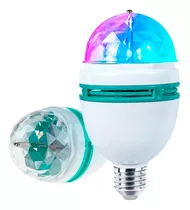 Lámpara Luz Led Luces Rgb Bola Giratoria Colores Discoteca