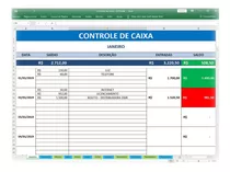 Planilha Para Controle De Caixa Saídas E Entradas