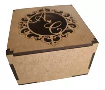  14 Caixinhas Vazadas 8 X 8 X 5  Em Mdf Cru Personalizadas