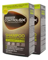  Shampoo Just For Men Control Gx Progresivo Desvanecedor De Canas Para El Cabello X 2 Unidades