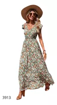 Vestido Para Damas De Tiras Estampado Floral 3913