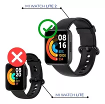 Pulseira Silicone Compatível Com Xiaomi Mi Watch Lite 2 Cor Preto