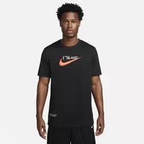 Playera De Básquetbol Dri-fit Para Hombre Nike Negro 