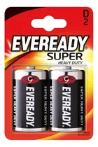 Pilas Eveready D X 2u Blister Zinc Carbón Super Heavy Duty