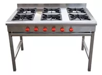 Anafe, Ticgas, 6 Platos, Inox (quemador 180mm), Gas Natural