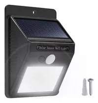 Panel Reflector Solar 20 Led Sensor Movimiento Ip65 Carcasa Negro Luz Blanco Neutro