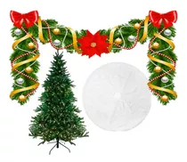 Faldón Pie De Árbol Navidad 90cm - Blanco Invierno