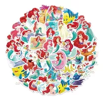 Disney Ariel Stickers 50 Calcomanias De Pvc Contra Agua