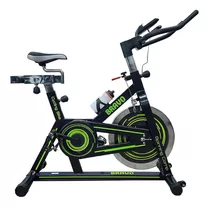 Bicicleta Fija Bravo Spinning Comp Color Negro Y Verde