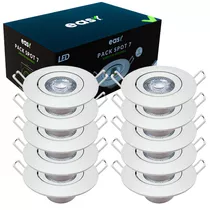 Kit 10 Spots Led 7w Embutir 6500k Branco Frio Redondo Easy 100v/240v