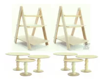 Kit Festa Provençal Torneado Mdf Cru 08 Peças Promoção 