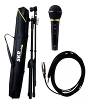 Microfono De Mano + Pie + Cable Y Funda Skp Set M1