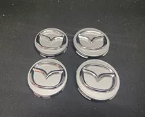 Tapacubos Mazda 2 3 6 Cx5 Cx9 Plateados Por 4 Nuevos