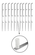 Kit 6 Haste Alumínio Para Cerca Elétrica 75cm 4 Isoladores