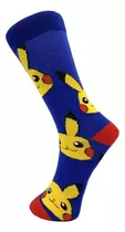 Par De Medias Estampadas De Pokémon Pikachu Pokebola  