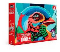 Quebra Cabeça Puzzle Pássaro Metalizado 1000pç Game Office