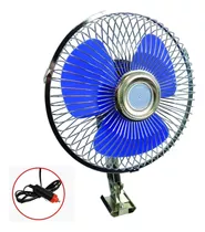 Mini Ventilador Giratorio Para Auto Camioneta Camión Cantidad De Aspas 3 Estructura Plateado Aspas Azul Diámetro 15 Cm Frecuencia 50hz Material De Las Aspas Abs