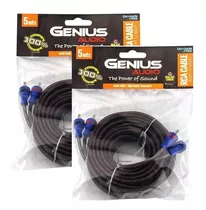 Pack 2 Cables Rca Genius Gc-rca5mcax 100% Cobre