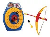 Arco E Flecha Infantil Com Dardos E Alvo 25 Cm - Elka Cor Colorido