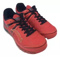 Tenis Karosso Running Valvula Aire Suela Burbuja Rojo Negro