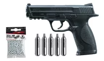 Pistola Co2 4.5mm Smith & Wesson M&p + 5 Garrafas +  500bali