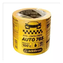 10 Fita Crepe Adesiva Automotiva 48mm X 40m Amarela Larga Cor Amarelo