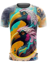 Camiseta Camisa Aves Pássaro Tucano Águia Gavião Papagaio -9