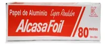 Papel Aluminio Alcasa Foil Color Naranja 80 Metros X 30 Cm