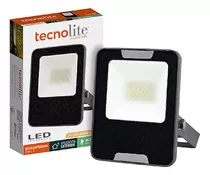 Reflector Led 20w Tecnolite Negro Intemperie 65-30k 110-220v Color De La Luz Blanco Cálido