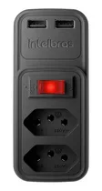 Adaptador De 2 Tomadas E 2 Usb Intelbras Eac 202 Pt