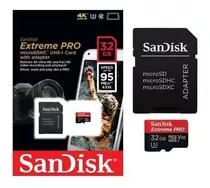 Tarjeta Microsd Extreme Pro 32gb U3 95mb Sandisk