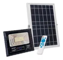 Foco Reflector Led 100w Con Panel Solar Luz Exterior Jardin