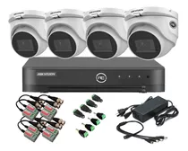 Hikvision Kit De Seguridad Dvr 8ch 4 Camaras + Accesorios