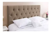  Cabeceira De Cama Box Kasabela Paris Casal 140cm X 58cm Camurça Areia