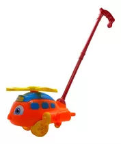 Brinquedo De Empurrar Helicóptero Avião Educativo Push Plane