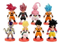 Kit 08 Action Figure Dragon Ball Z Super Goku Vegeta Freeza