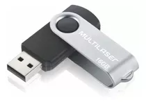 Pendrive Multilaser Twist Pd588bu 16gb 2.0 Preto/prateado