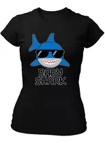 Playera Negra Baby Shark Boytiburon Dibujos