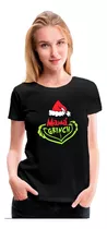 Poleras Familiares Grinch Navidad Algodon Mujer Niña