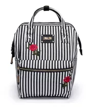 Mochila Bolsa Cavalera Espaçosa Viagem Grande Resistente Cor Branco - Jeans Desenho Do Tecido Listrado