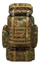 Mochila Tática Camuflada Militar Trilha Camping 80 Litros Cor Jungle