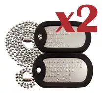 Chapas De Vida Militares Reglamentarias Dog Tags Acero Inox.