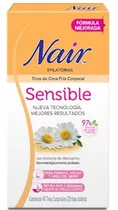 Caja De Tiras Epilatorias Nair Sensible X40 Unidades