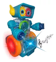 Robô Infantil Musical Com Luzes E Movimentos Brinde Pilhas