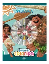 Livro De Atividade Infantil Ler E Colorir Disney Princesa Moana Diversão Colorida Dcl 