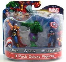 Set X 3 Figuras Thor/capitan America/hulk Avengers A1295